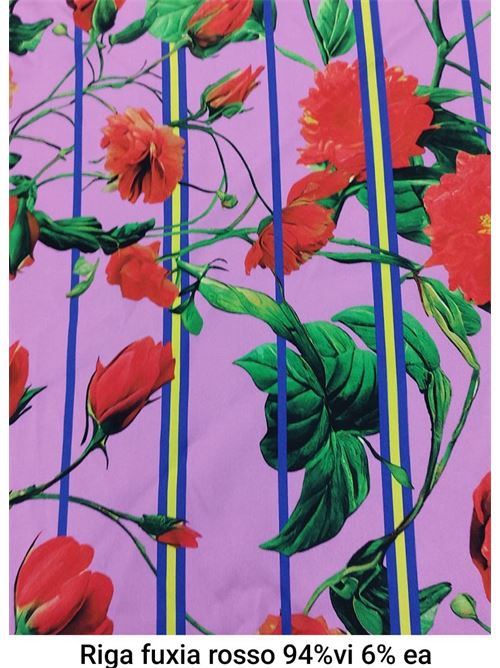 tessuto jersey a fiori Laboratorio Capri | RIGAFUCSIAFUCSIA